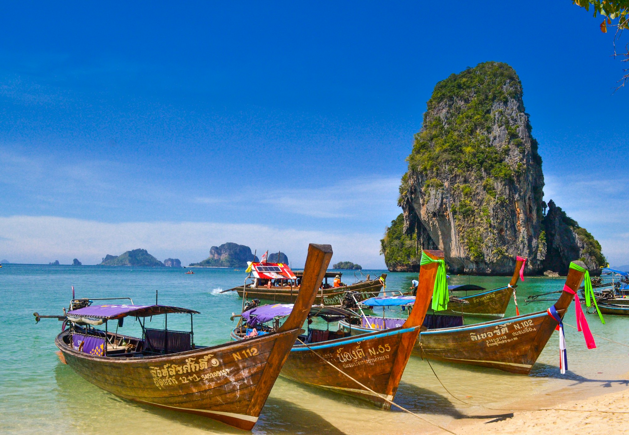 Longtail boats on Thailand's Andaman coast